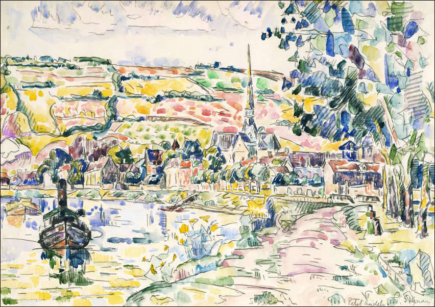 Petit Andely-The River Bank, Paul Signac - plakat 70x50 cm