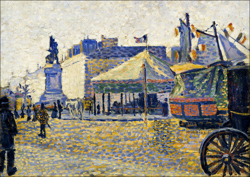 Place de Clichy, Paul Signac - plakat 100x70 cm