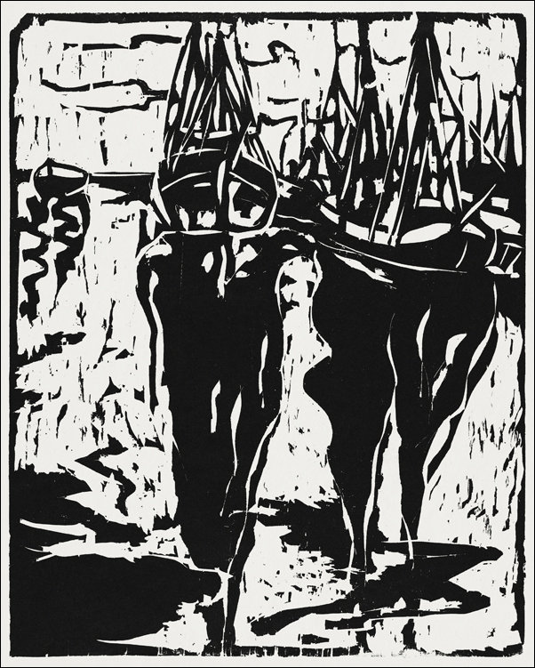 Port Scene, Ernst Ludwig Kirchner - plakat 50x70 cm
