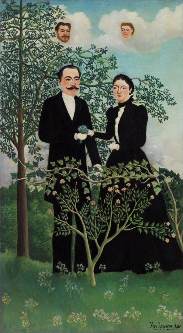 Portrait of a Woman in a Landscape, Henri Rousseau - plakat 70x100 cm