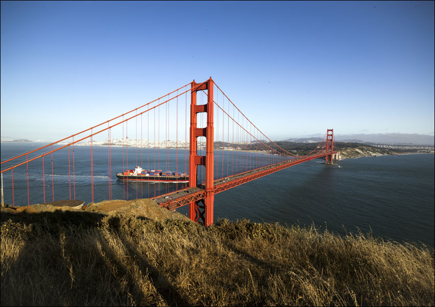 San Francisco Golden Gate Bridge., Carol Highsmith - plakat 30x20 cm