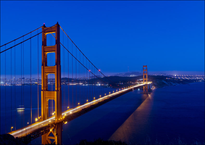 The Golden Gate Bridge is a suspension bridge spanning the Golden Gate., Carol Highsmith - plakat 30x20 cm