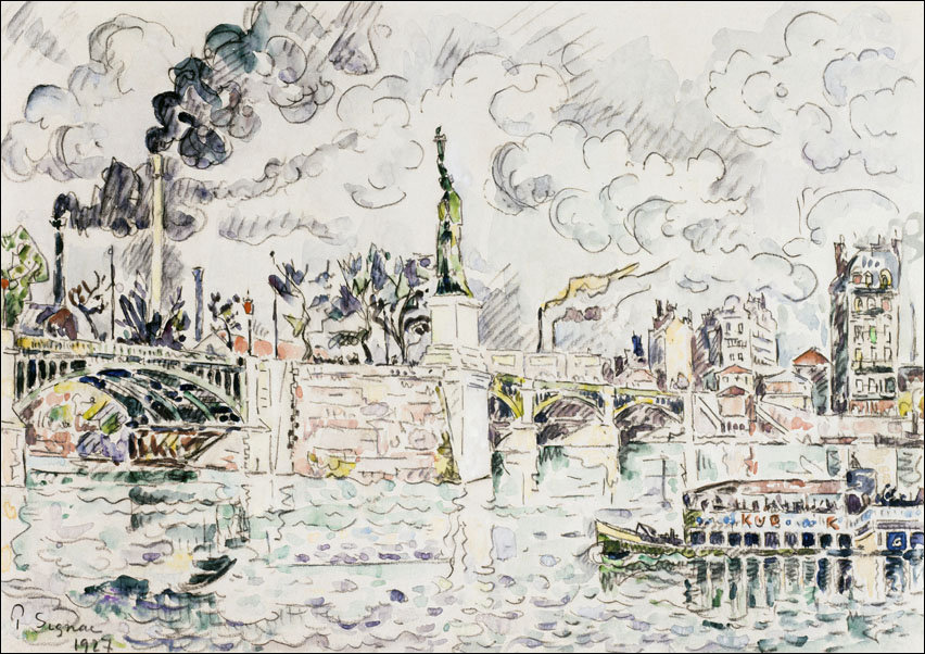 The Grenelle bridge, Paul Signac - plakat 100x70 cm