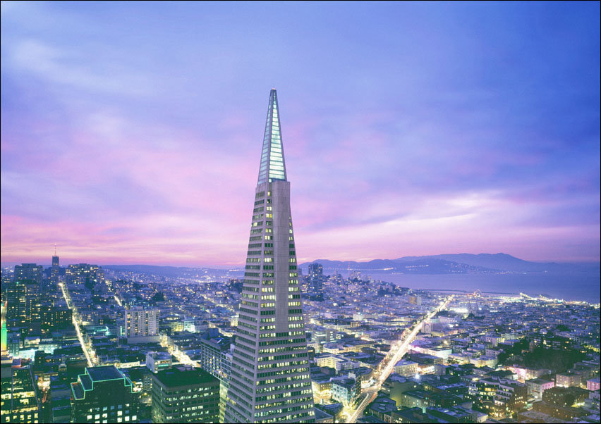 TransAmerica Building in San Francisco, California., Carol Highsmith - plakat 70x50 cm