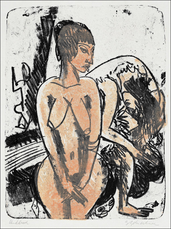 Two Women, Ernst Ludwig Kirchner - plakat 20x30 cm