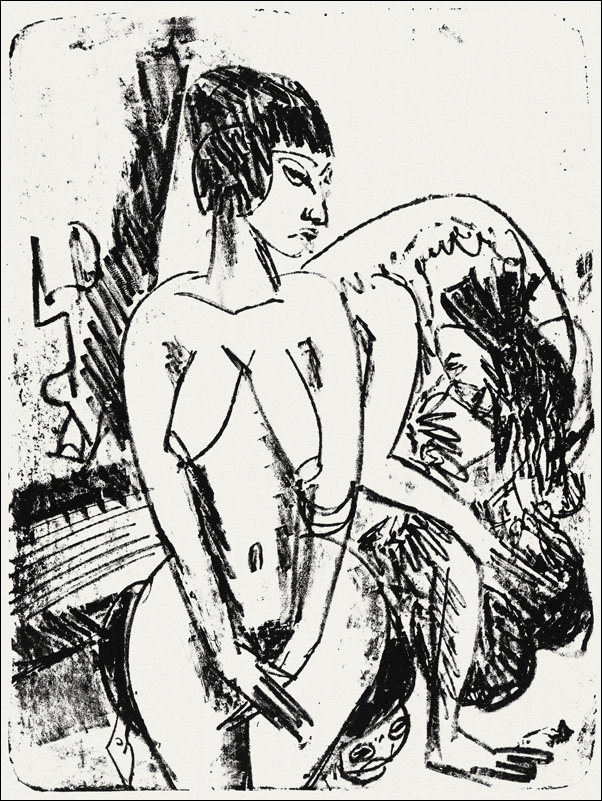 Two Women, Ernst Ludwig Kirchner - plakat 30x40 cm