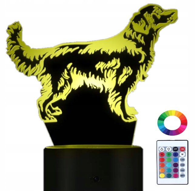 Lampka Nocna LED 3D Pies Golden Retriever Grawer