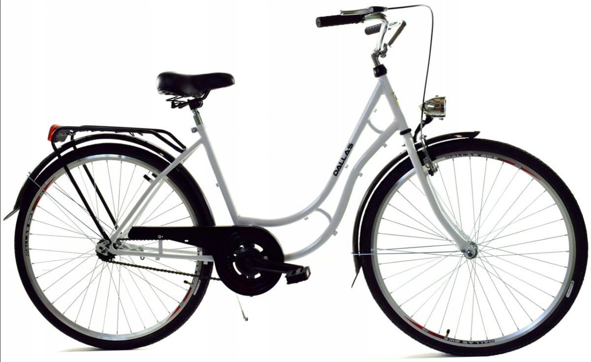 Dallas Bike Retro 28 cali Biały z czarnym