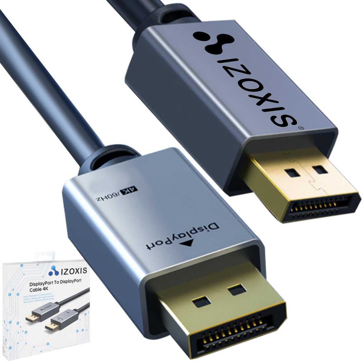 Kabel Przewód DisplayPort Display DP-DP 60Hz 4K 2m IZOXIS
