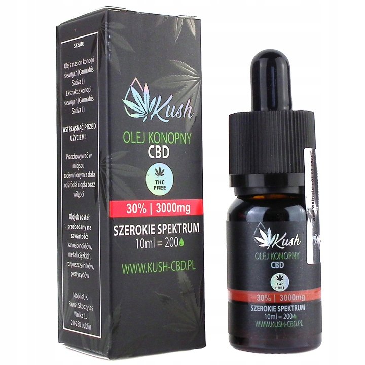 Olejek Konopny Kush Cbd Gold 30% 3000 mg | Badania