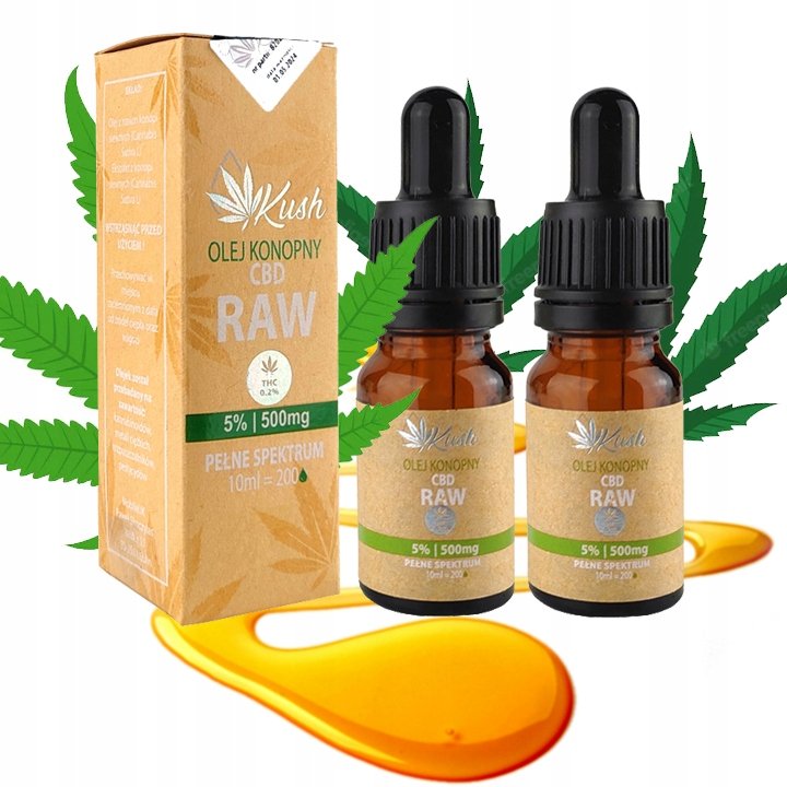 Olejek Konopny Kush Cbd Raw 5% 1000 mg | 2X 10ml