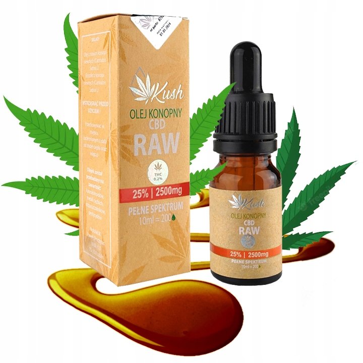 Olejek Konopny Kush Raw 25% Cbd 2500mg Certyfikat