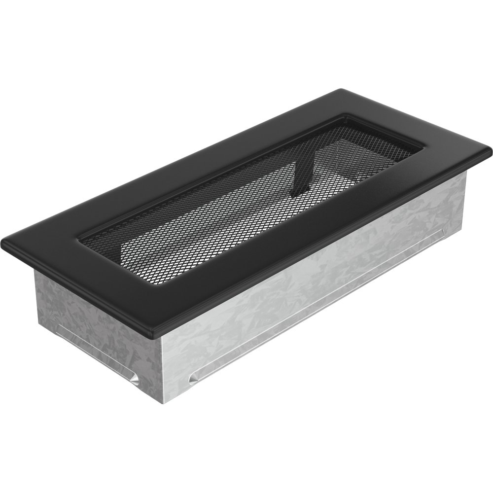 Kratki.pl KRATKA KOMINKOWA PROSTOKĄTNA CZARNA 110X240 MM 24C