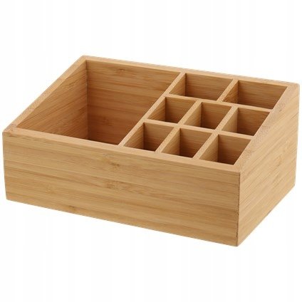 Pojemnik Bambusowy Na Kosmetyki Pędzle Organizer