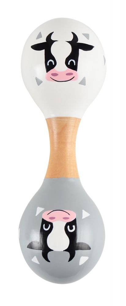 Podwójny Marakas Drewniany Ze Zwierzątkami