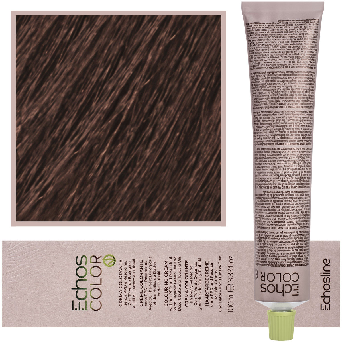 Echosline, Estyling Echos Color, kremowa, trwała farba do włosów z woskiem pszczelim 100ml NUDE 9,32 Bardzo Jasny Blond Taupe