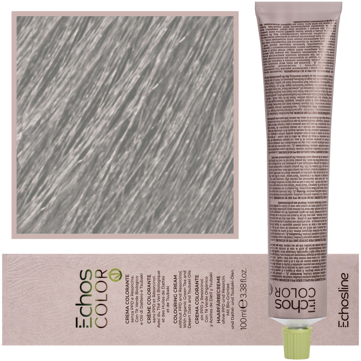 Echosline, Estyling Echos Color, kremowa, trwała farba do włosów z woskiem pszczelim 100ml 12,88 Ekstra Platynowy Popielaty Blond