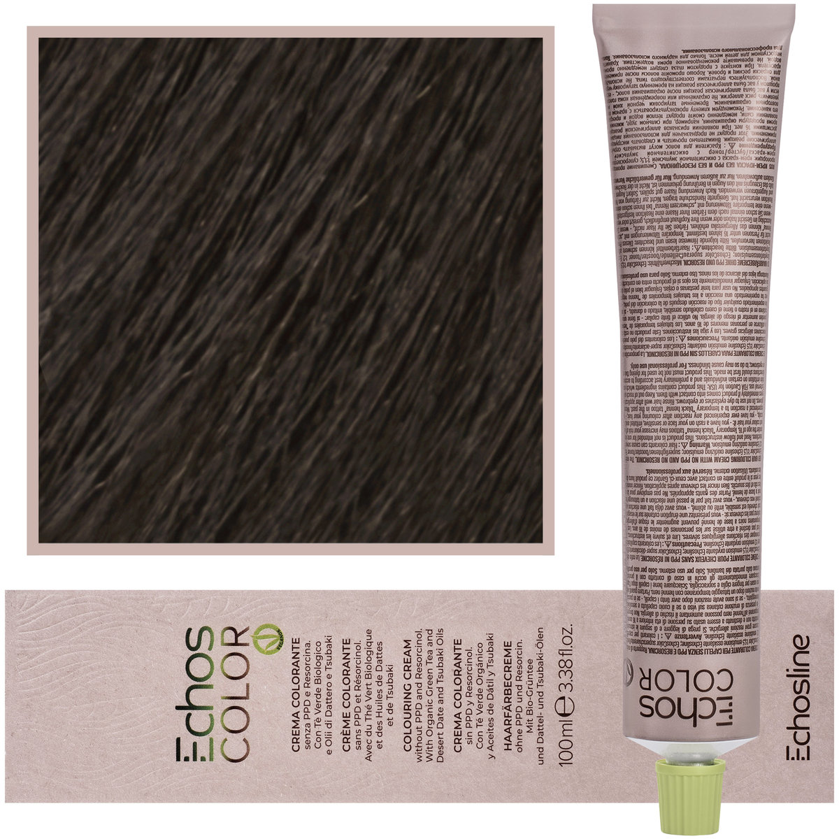 Echosline, Estyling Echos Color, kremowa, trwała farba do włosów z woskiem pszczelim 100ml 6,0 Ciemny Blond