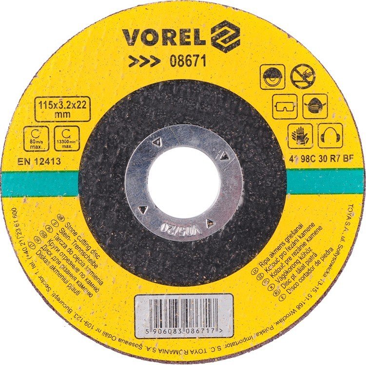 Vorel Tarcza do cięcia kamienia 115x3,2x22 08671