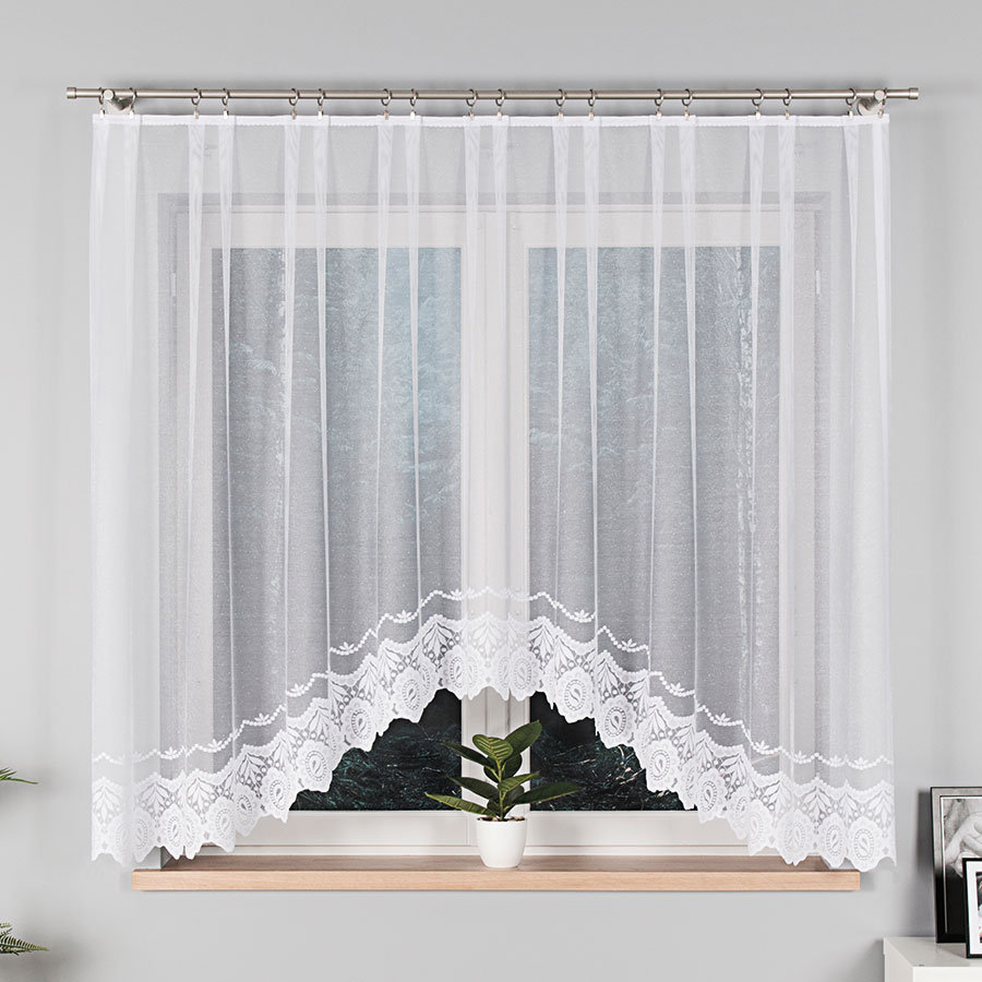 Markizeta Firanka konfekcjonowana, 160x300cm, kolor biały 090543 DORIANA 090543/000/001/160300/1