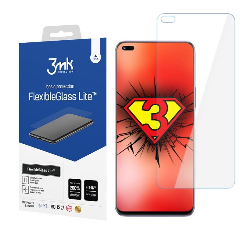 3MK, Huawei Nova 8i, Szkło hybrydowe, FlexibleGlass Lite