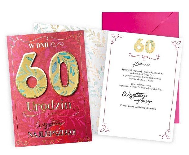 Kartka Na 60 Urodziny Dla Kobiety Dkp25