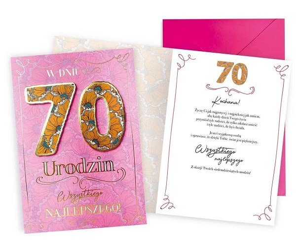 Kartka Na 70 Urodziny Dla Kobiety Dkp27
