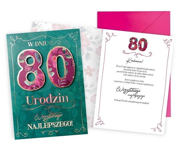 Kartka Na 80 Urodziny Dla Kobiety Dkp29