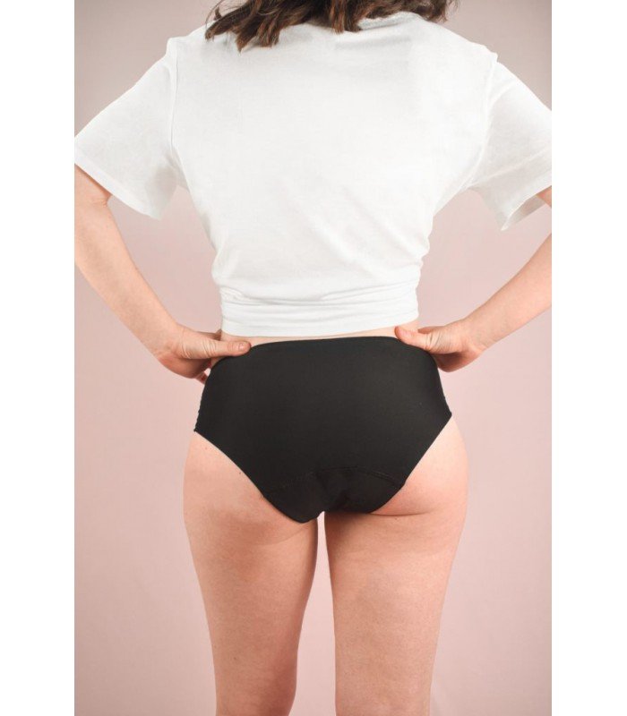 Claripharm, Majtki menstruacyjne ClariUnderwear, bawełna organiczna, czarne, rozmiar L