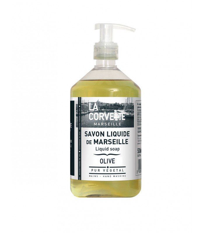 La Corvette, Mydło Marsylskie w płynie Oliwka, 500ml