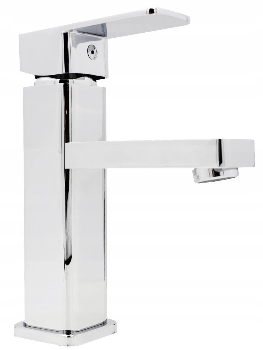 Caro Chrom Bateria Umywalkowa Kwadratowa Niska