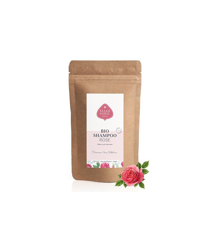 Szampon w proszku z Różą, naturalny, kojący, uzupełnienie, Zero Waste, 250 g, Eliah Sahil
