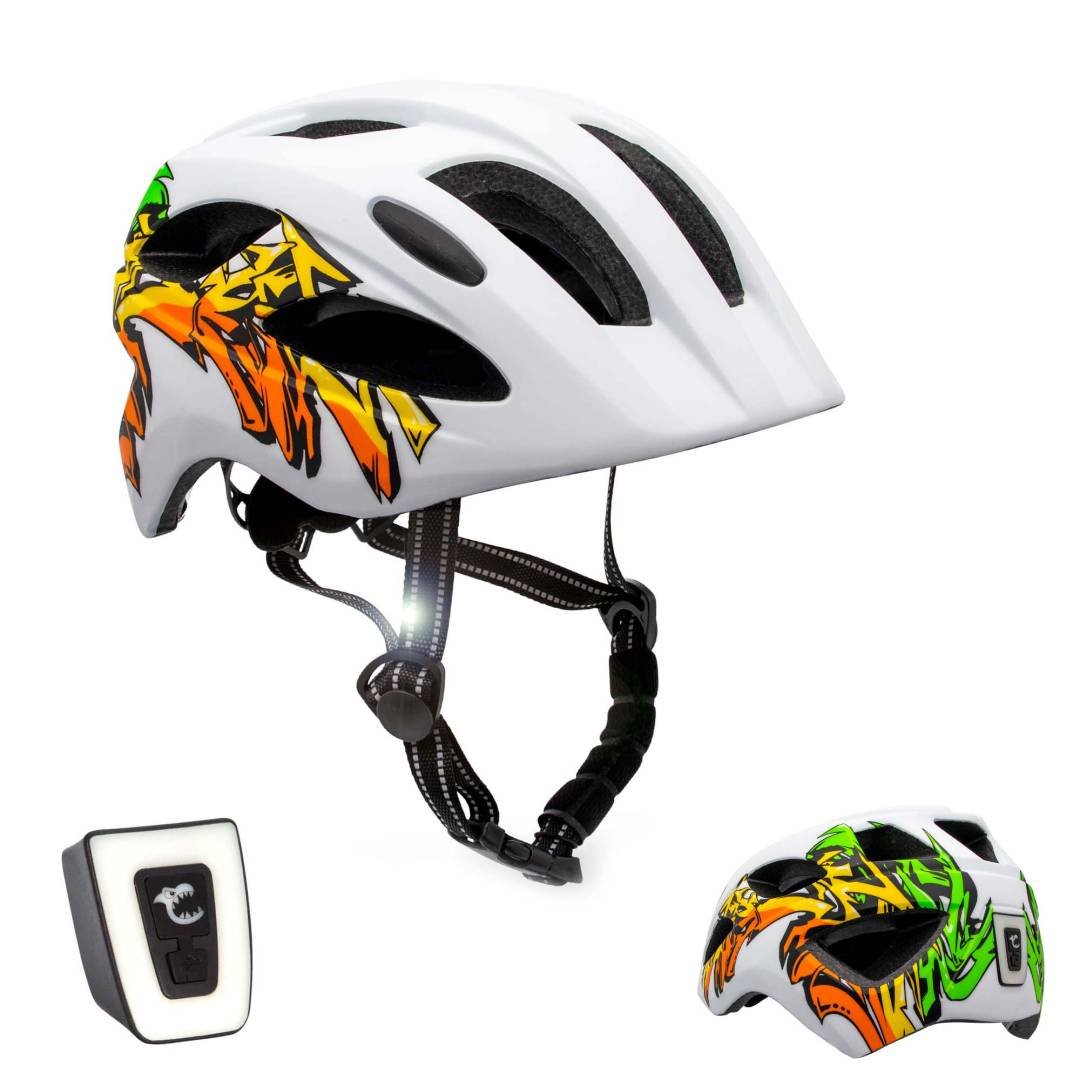 Kask Rowerowy Dla Młodzieży W Wieku 6-12 Lat |Żółto-Błękitny | Certyfikowany