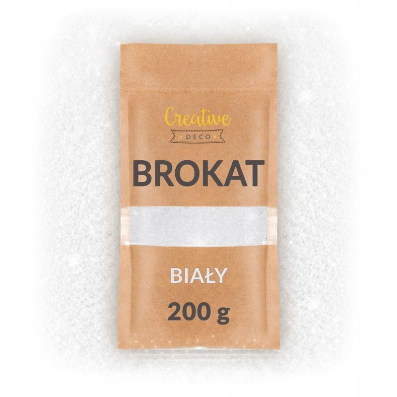 Brokat Sypki Do Farb Dekoracji Slime Biały 200G
