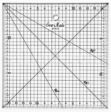Donwei Linijka do patchworku i quiltingu 150x150mm 1515