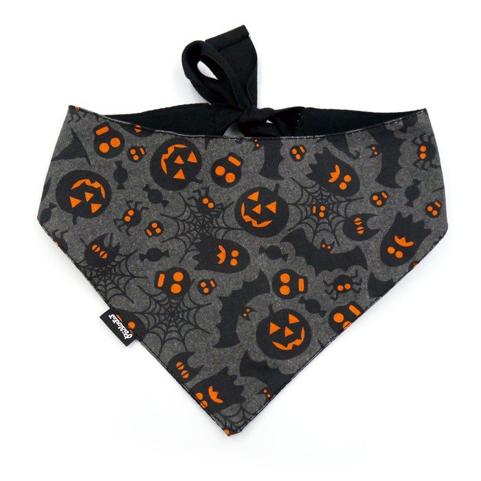 Bandamka Dla Psa Na Halloween Premium, Wiązana Chusteczka, Bawełniana Apaszka -S