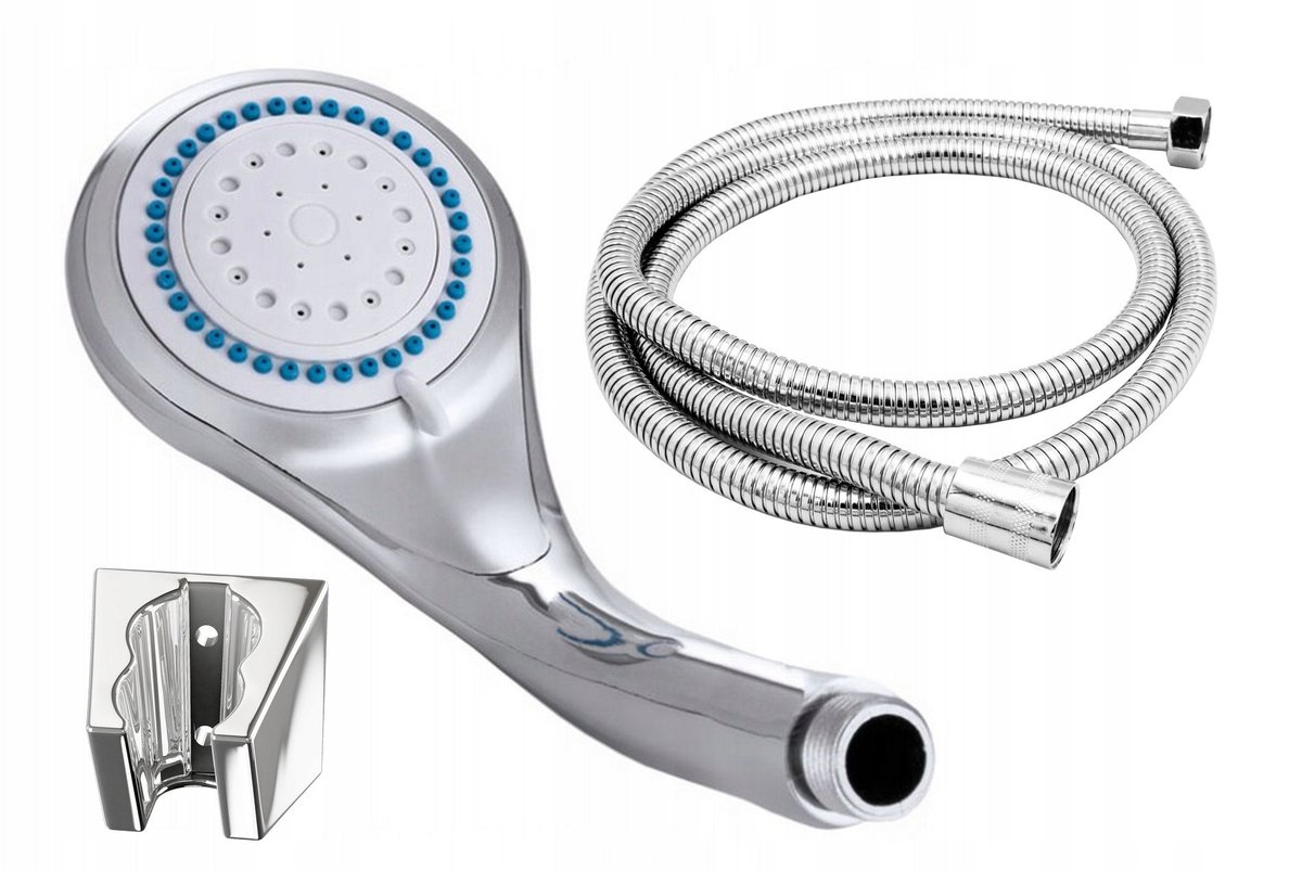 Zestaw Prysznicowy Wąż Uchwyt Słuchawka 5-Funkcji