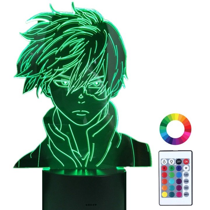 Lampka Nocna 3D Ledhero Academia Shoto Todoroki
