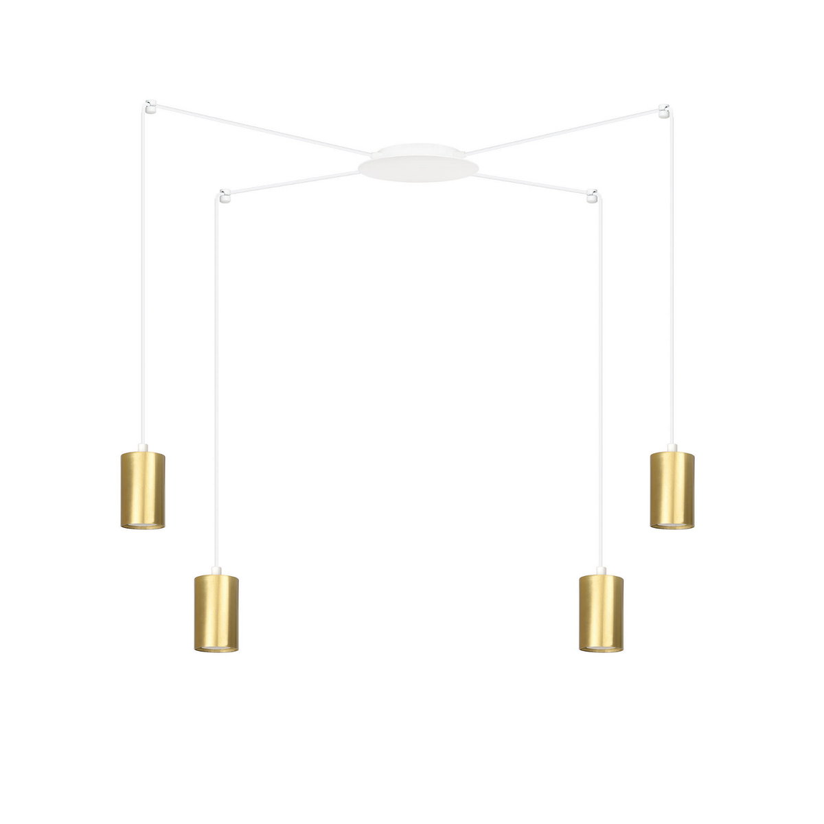 Emibig TRAKER 4 WH/GOLD 527/4 lampa wisząca 4x30W/GU10 IP20 527/4