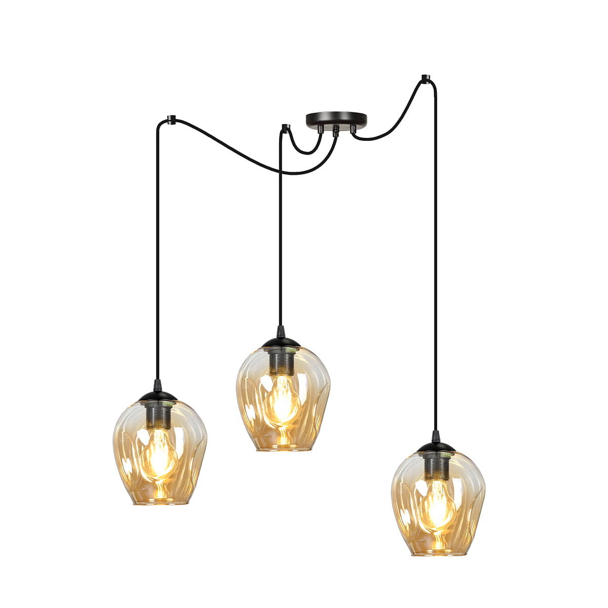 Emibig LEVEL 3 BL MIODOWY 758/3 lampa wisząca 3x60W/E27 IP20 758/3