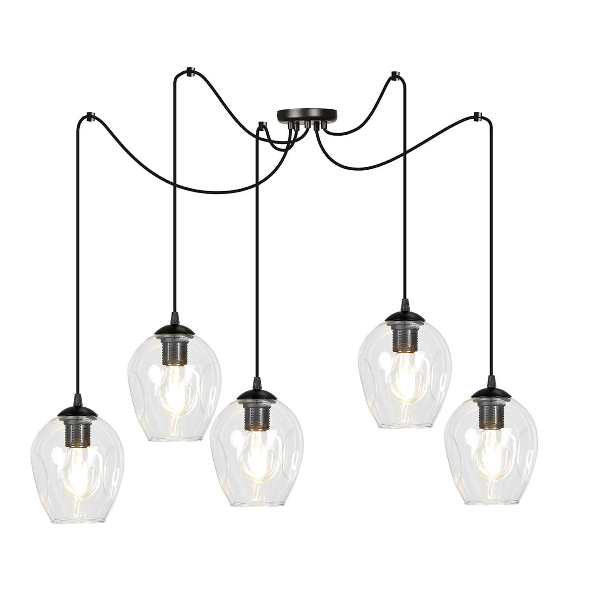 Emibig LEVEL 5 BL TRANSPARENT 756/5 lampa wisząca 5x60W/E27 IP20 756/5