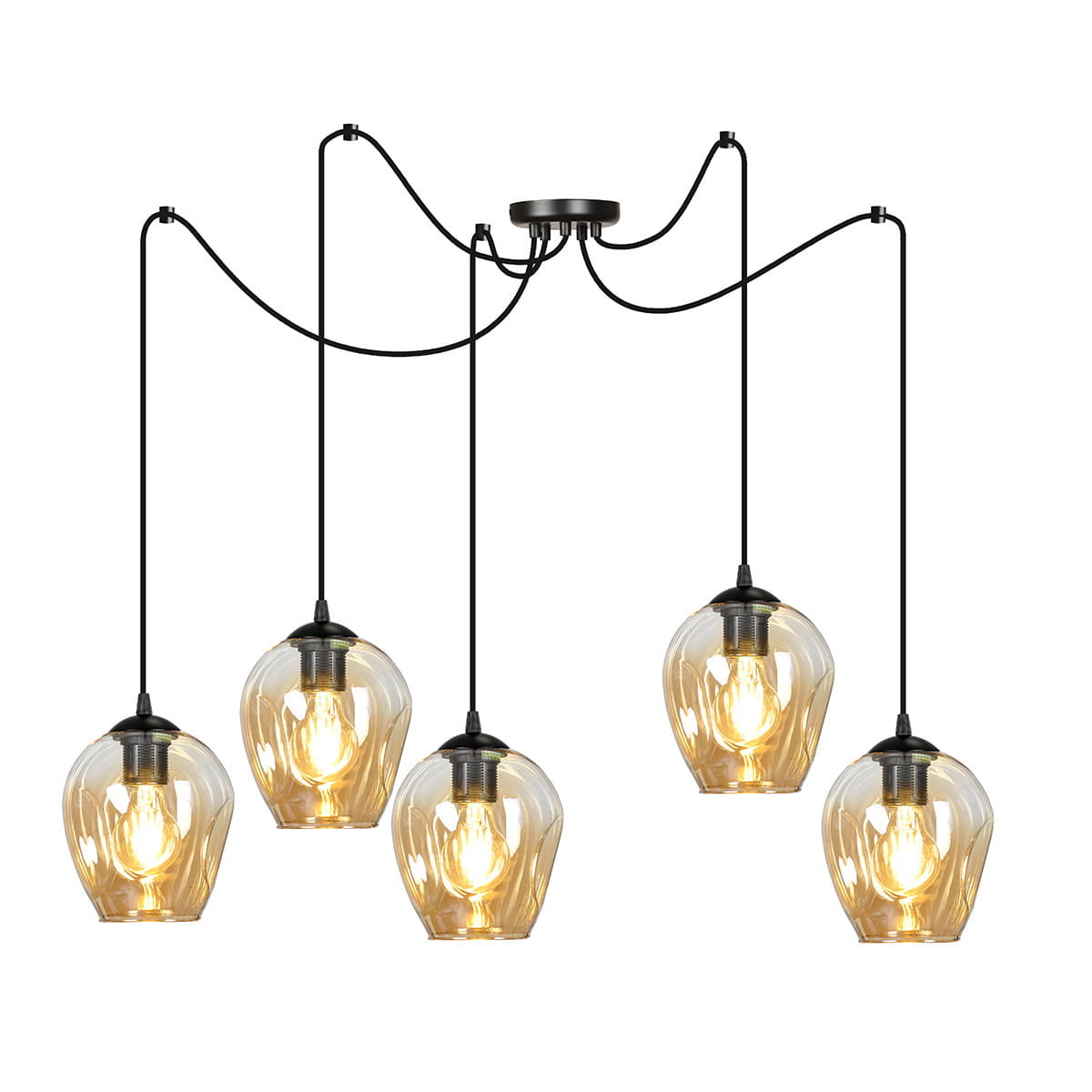 Emibig LEVEL 5 BL MIODOWY 758/5 lampa wisząca 5x60W/E27 IP20 758/5