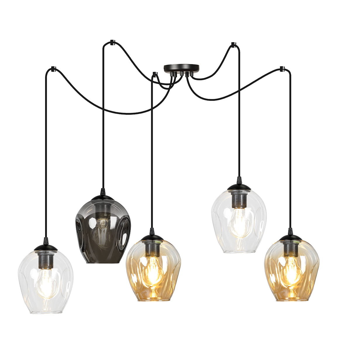 Emibig LEVEL 5 BL MIX 759/5 lampa wisząca 5x60W/E27 IP20 759/5