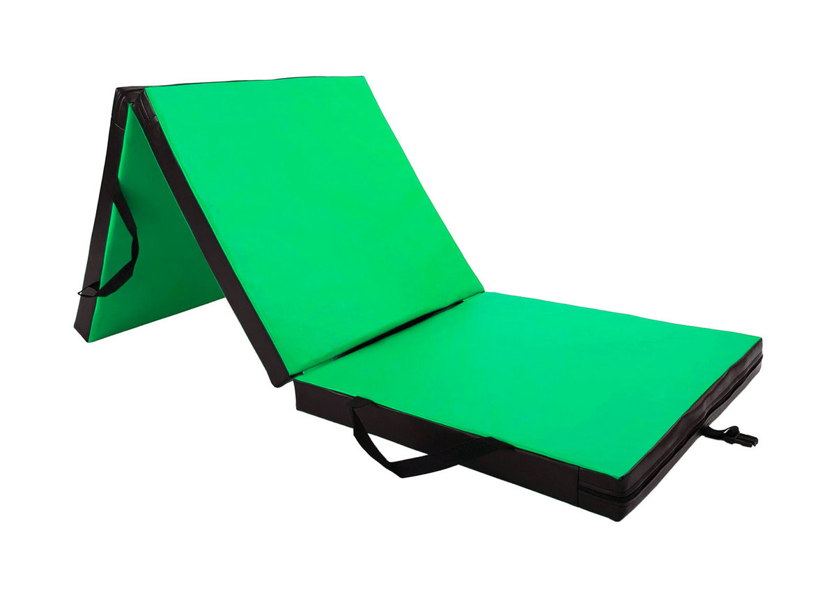 Materac gimnastyczny składany UNDERFIT 180 x 60 x 6 cm miękki zielony