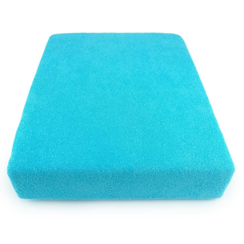 Prześcieradło Frotte Z Gumką 140X200 Turkusowe Grube