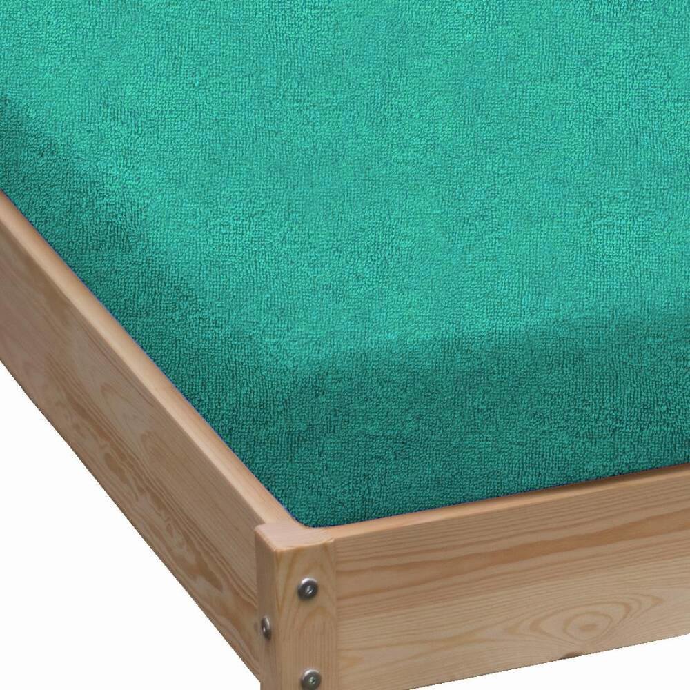 Prześcieradło Frotte Z Gumką 120X200 Szmaragdowe Grube