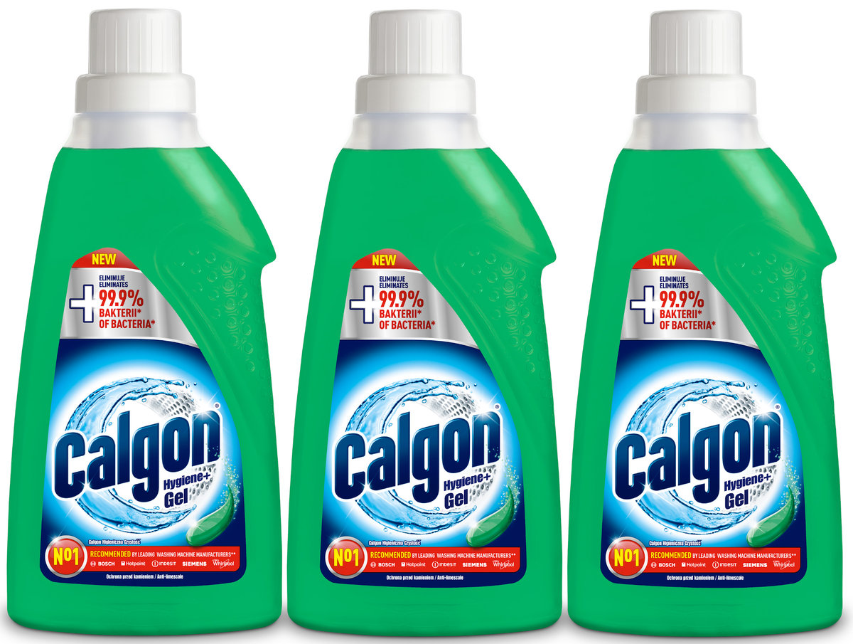 Zestaw Calgon Hygiene Plus Żel Odkamieniacz Pralki 2,250L