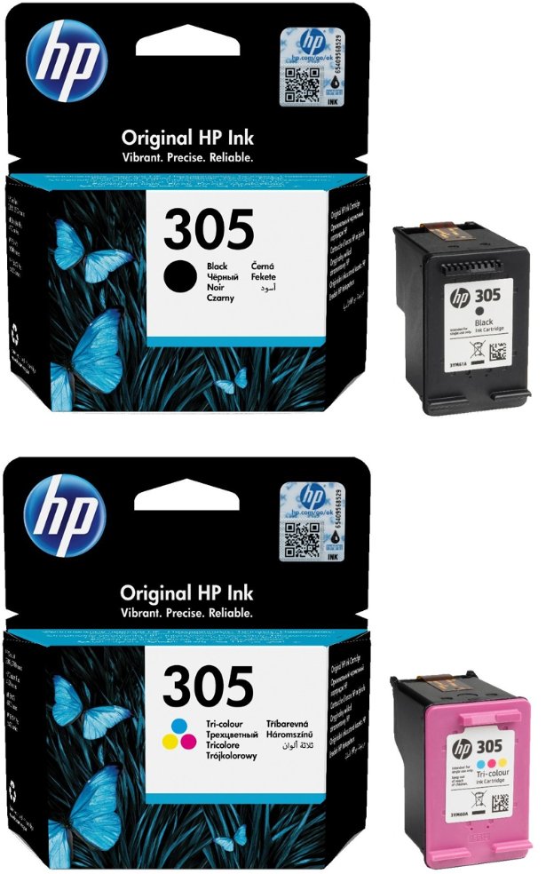 Tusze Oryginalne Hp 305 Czarny + Kolor Do 2710 2720 4120