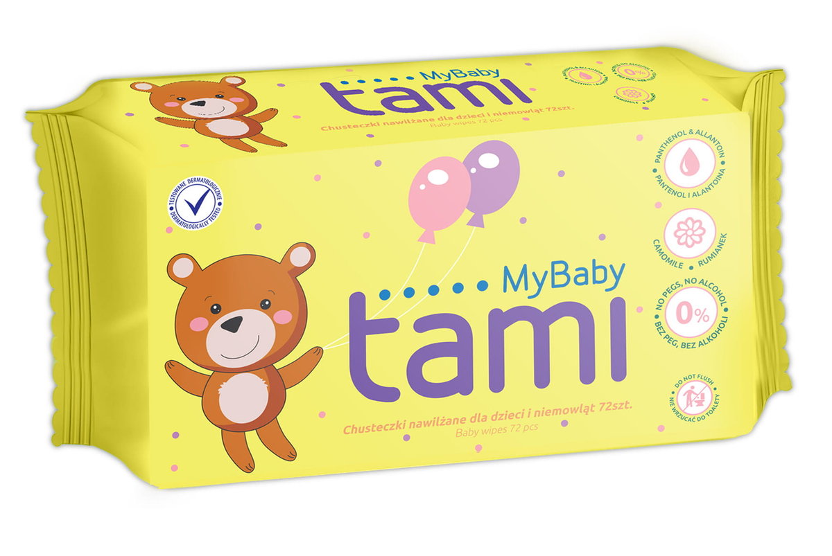 ECOWIPES Tami My Baby chusteczki nawilżane dla dzieci i niemowląt x 72 szt