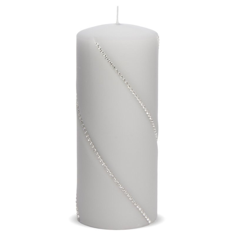 Lumarko Lumarko Świeca Walec Duży Parafinowa 7xh18cm Szary! BC4845 Mondex
